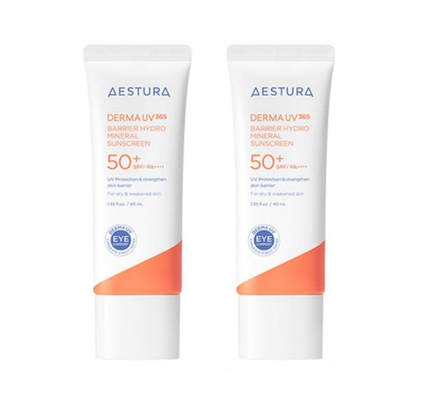 2 x AESTURA Derma UV365 Barrier Hydro Mineral Sunscreen 40ml from Korea