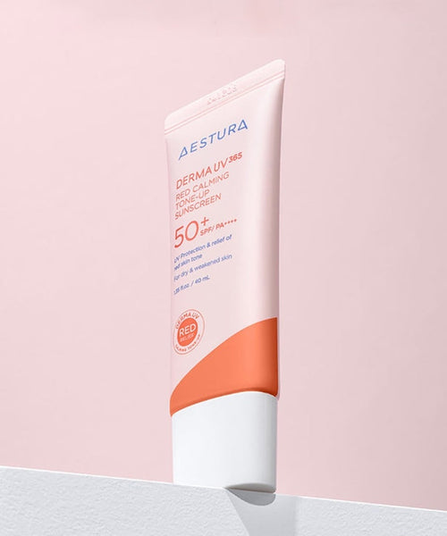 2 x AESTURA Derma UV365 Red Calming Tone-Up Sunscreen 40ml SPF 50+ PA++++ from Korea