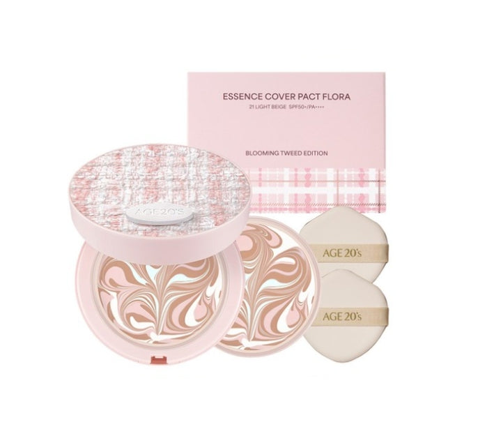 AGE 20's Essence Cover Pact Flora Blooming Tweed Edition 14g from Korea