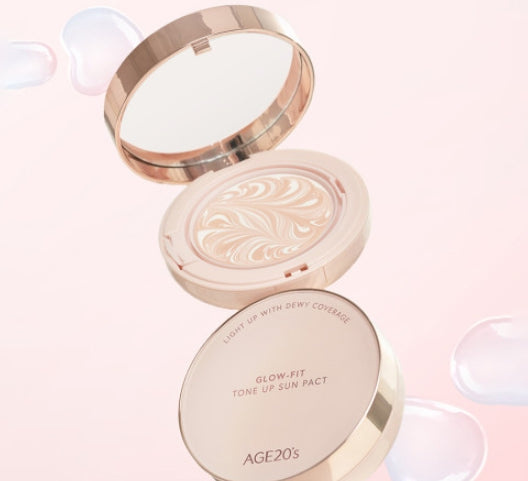 AGE 20's Glow Fit Tone Up Sun Pact 12.5g SPF50+ PA++++ from Korea