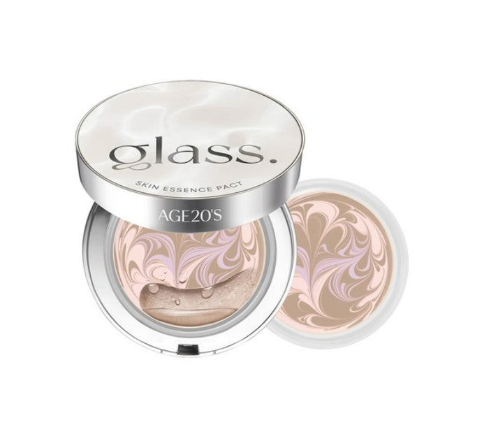 AGE 20's Glass Skin Essence Pact Glow 12.5g, Main+Refill #21 #23 from Korea