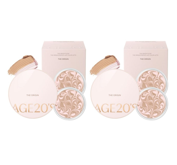 2 x AGE 20's The Origin Essence Pact Pink #13 #21 #23 Pack (Main+Refill), SPF50+ PA+++ from Korea
