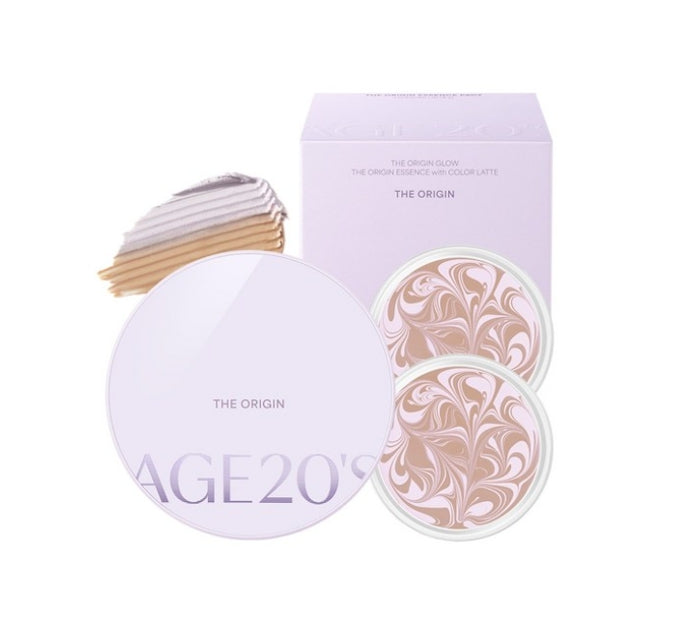 AGE 20's The Origin Essence Pact Lavender Latte #13  (Main+Refill), SPF50+ PA+++ from Korea