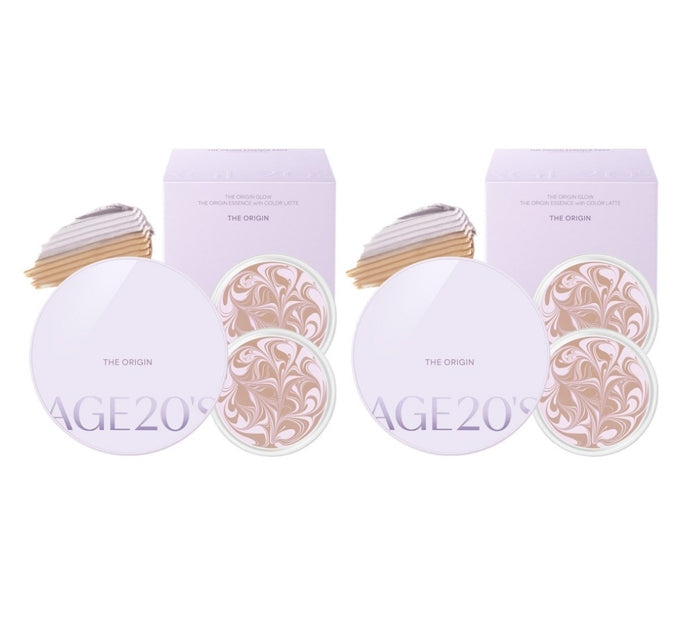 2 x AGE 20's The Origin Essence Pact Lavender #131 #21 #23 Pack (Main+Refill), SPF50+ PA+++ from Korea