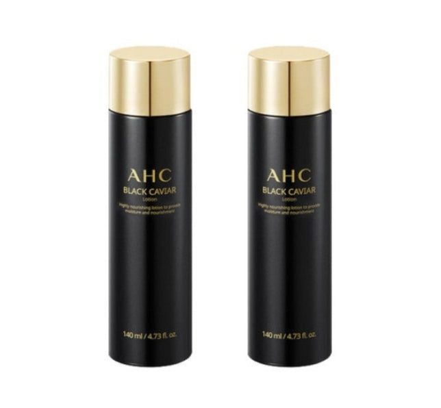 2 x AHC Black Caviar Lotion 140ml from Korea