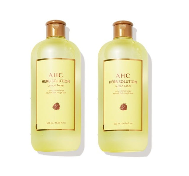 2 x AHC Herb Solution Lemon Toner 500ml from Korea