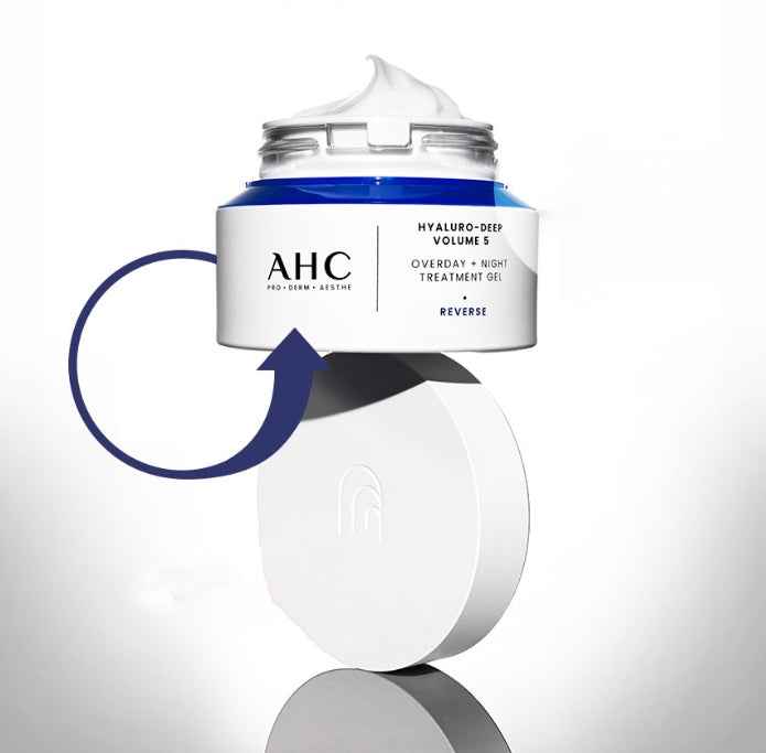 2 x AHC Hyaluro-Deep Volume 5 Overday+Night Treatment Gel 50ml from Korea