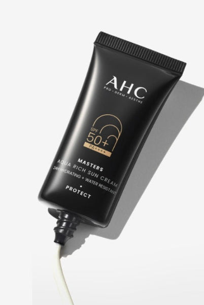 2 x AHC Masters Aqua Rich Sun Cream SPF50+ PA++++ 30ml from Korea