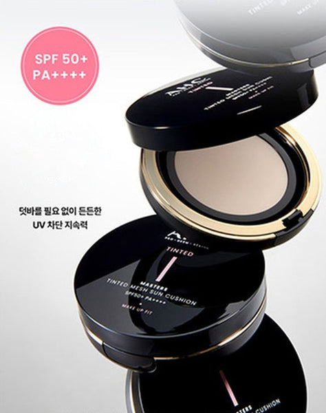 2 x AHC Masters Tinted Mesh Sun Cushion (Natural Beige) 15g SPF 50+ PA++++ from Korea