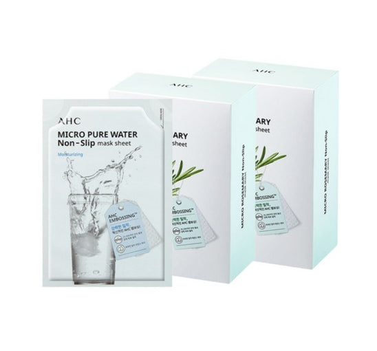 20 x AHC Micro Pure Water Non-Slip Mask Sheet 33ml from Korea