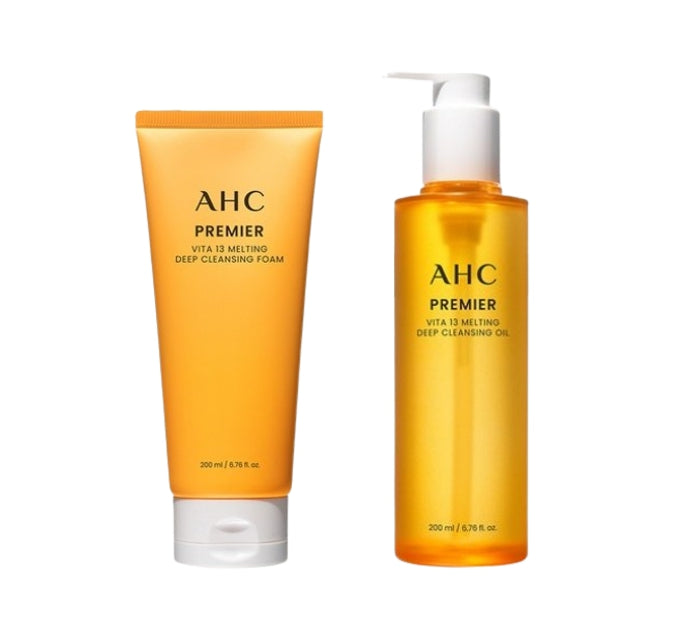AHC Premier Vita 13 Melting Deep Cleansing Oil + Foam Set (2 Items) from Korea
