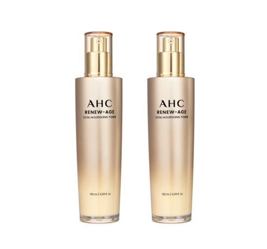 2 x AHC Renew-Age Total Nourishing Toner 130ml from Korea