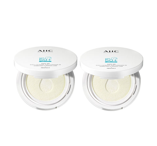 2 X AHC Safe On Cica Calming Sun Cushion EX 25ml SPF 50+ PA++++ from Korea