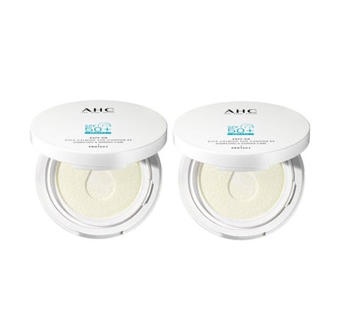 2 X AHC Safe On Cica Calming Sun Cushion EX 25ml SPF 50+ PA++++ from Korea