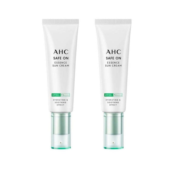 2 x AHC Safe On Essence Sun Cream 50ml, SPF50+ PA ++++ from Korea