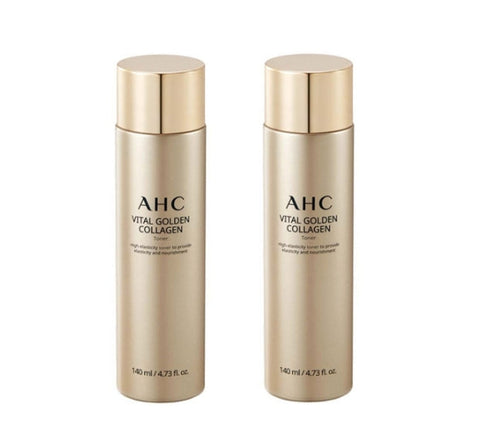 2 x AHC Vital Golden Collagen Toner 140ml from Korea