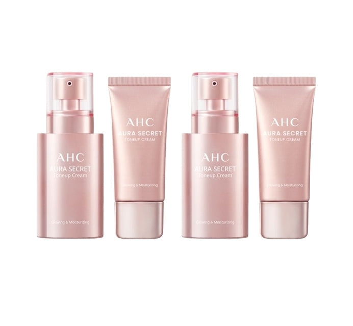 2 x AHC Aura Secret Tone Up Cream Set (2 Items, 50g+30g) SPF30 PA++ from Korea
