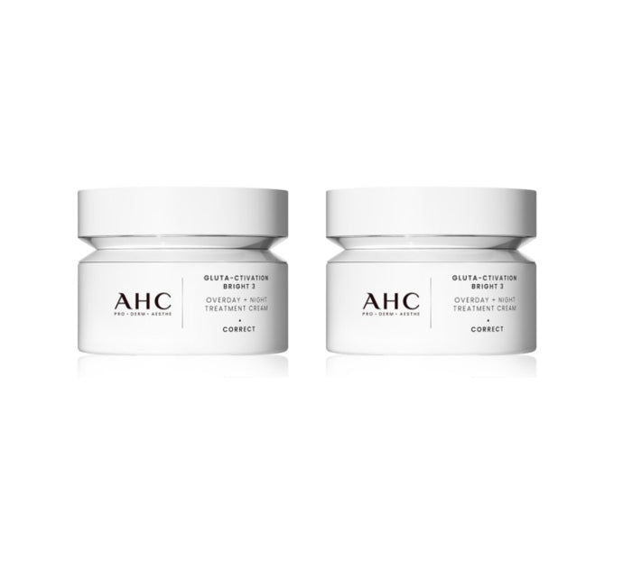 2 x AHC Gluta-Ctivation Bright 3 Overday+Night Treatment Cream 50ml from Korea