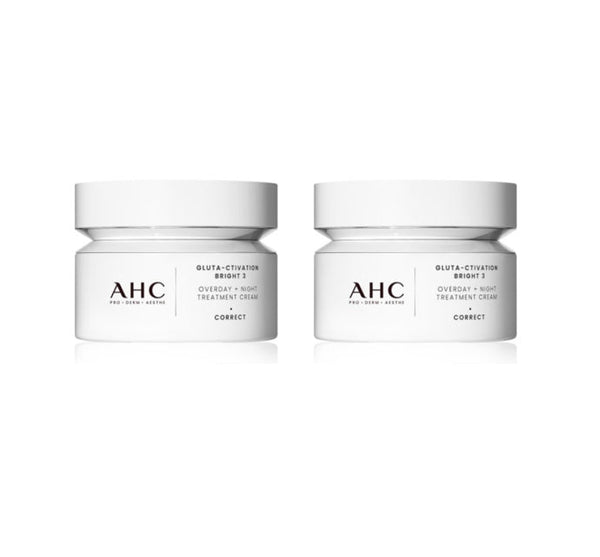 2 x AHC Gluta-Ctivation Bright 3 Overday+Night Treatment Cream 50ml from Korea by AHC