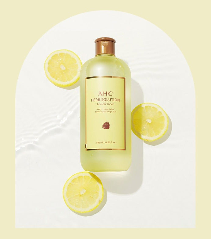 2 x AHC Herb Solution Lemon Toner 500ml from Korea by AHC