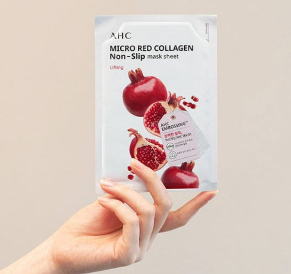 20 x AHC Micro Red Collagen Non-Slip Mask Sheet from Korea
