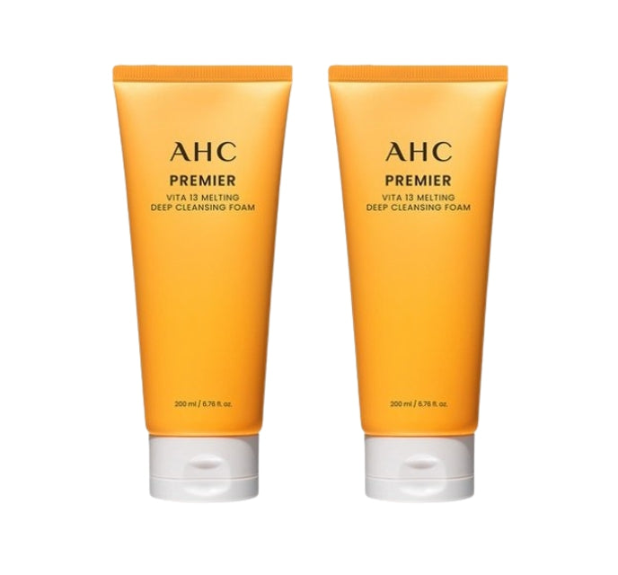 2 x AHC Premier Vita 13 Melting Deep Cleansing Foam 200ml from Korea