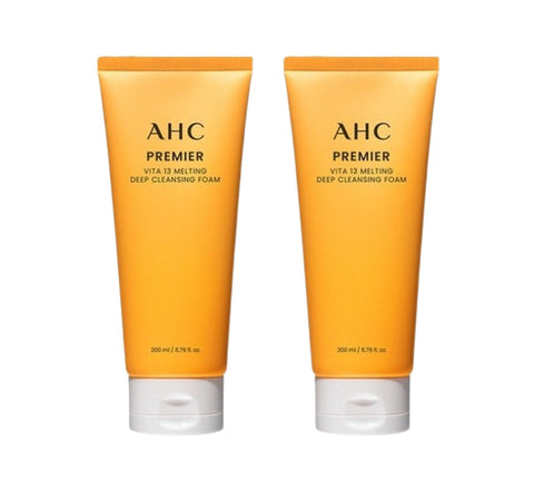 2 x AHC Premier Vita 13 Melting Deep Cleansing Foam 200ml from Korea