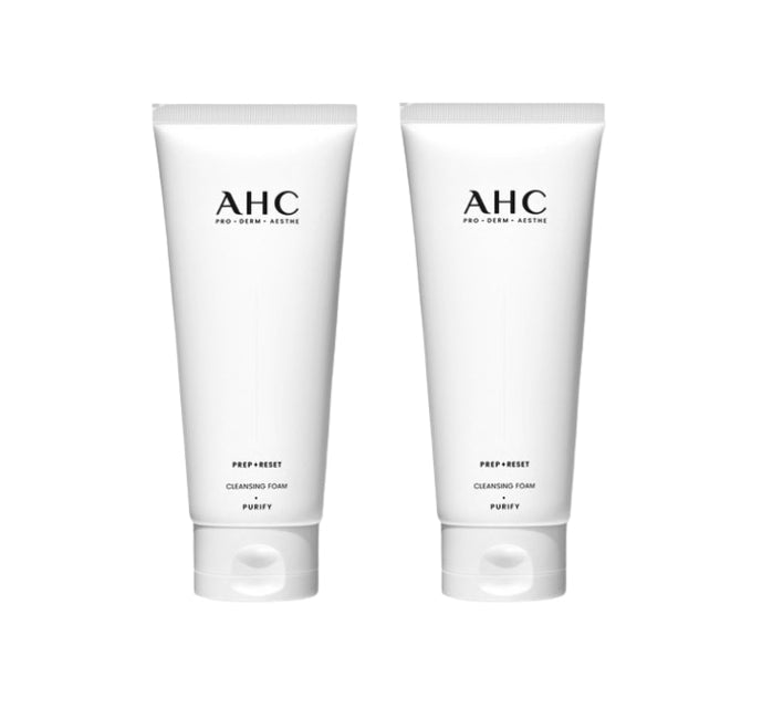 2 x AHC Prep + Reset Cleansing Foam 150ml from Korea