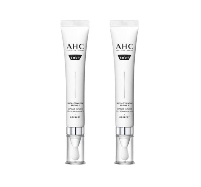 2 x AHC Pro Shot Gluta-Activation Bright 3 Capsule-Infused Eye Cream for Face 30ml from Korea