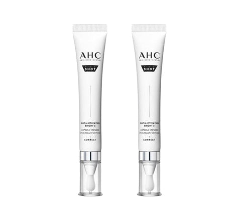 2 x AHC Pro Shot Gluta-Activation Bright 3 Capsule-Infused Eye Cream for Face 30ml from Korea