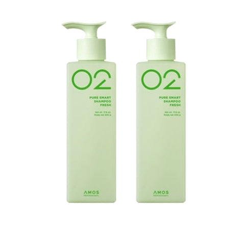 2 x AMOS PROFESSIONAL Pure Smart Shampoo Fresh 500g from Korea