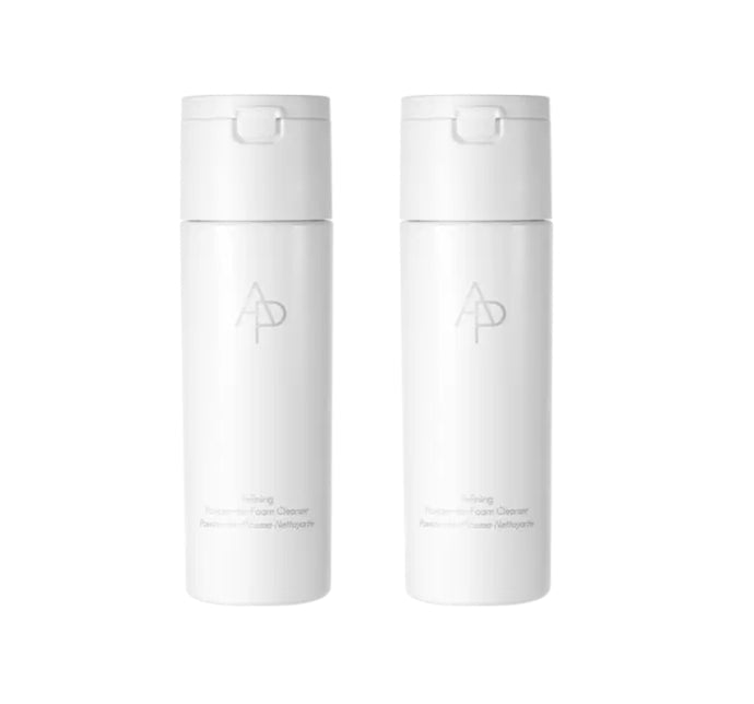 AP BEAUTY Refining Powder-to-Foam Cleanser for daily exfoliation and gentle cleansing with a brightening foam formula