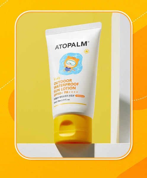 2 x ATOPALM Kids Outdoor Waterproof Sun Lotion 65ml SPF50+ PA++++ from Korea