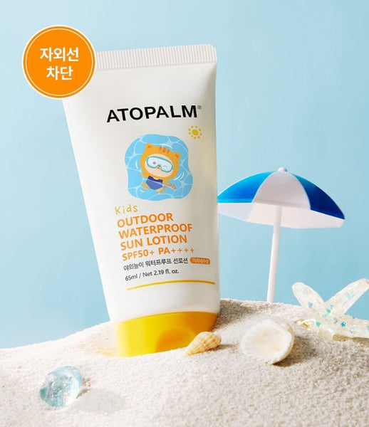 2 x ATOPALM Kids Outdoor Waterproof Sun Lotion 65ml SPF50+ PA++++ from Korea