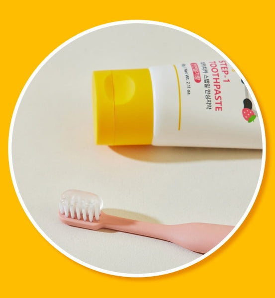 3 x ATOPALM Kids Chika Chika Step-1 Toothpaste (Natural Strawberry Flavor) 60g from Korea