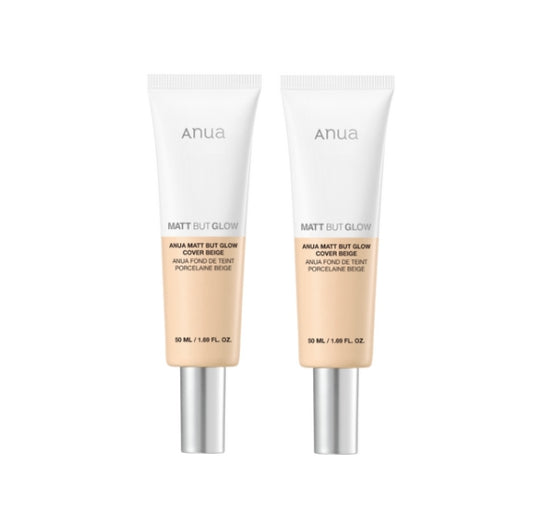 2 X Anua Matte But Glow Cover Beige SPF 50+ PA++++ 50ml from Korea