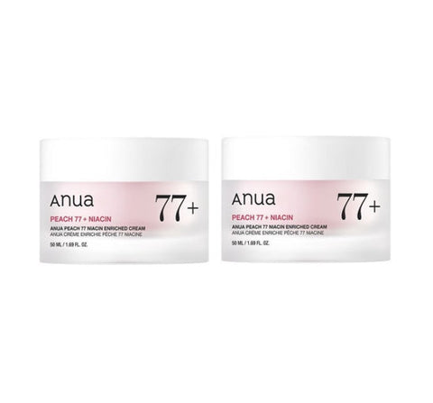 2 X Anua Peach 77 Niacin Enriched Cream 50ml from Korea