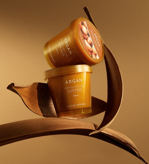 2 X NATURE REPUBLIC Argan Essential Deep Care Hair Pack 470mll from Korea