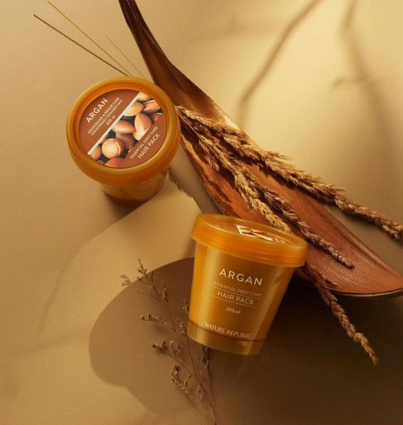 2 X NATURE REPUBLIC Argan Essential Deep Care Hair Pack 200mll from Korea