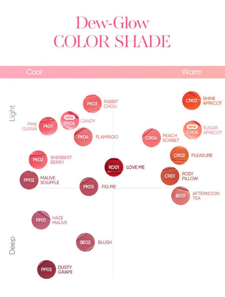 BANILA CO Dew Glow Tint 3.8g, 16 Colours from Korea