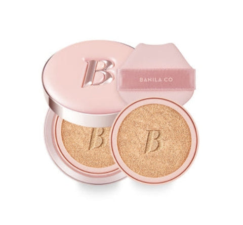 BANILA CO Essence Skin Pink Cushion Main 12g + Refill 12g (2 Items), SPF50+ PA+++, 6 Colours from Korea