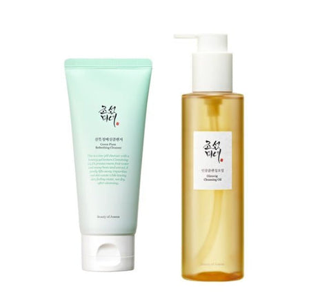 Beauty of Joseon Ginseng Cleansing Oil 210m + Green Plum Refreshing Cleanser 100ml from Korea