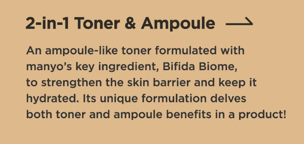 ma:nyo Bifida Biome Ampoule Toner 400ml from Korea