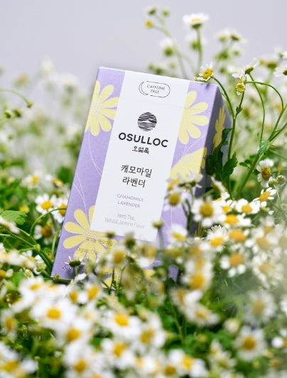 3 x [CAFFEINE FREE] Osulloc Chamomile Lavender Tea (20 Tea Bags), Caffeine‑Free, Herbal Tea, Natural Jasmine Flavor  from Korea