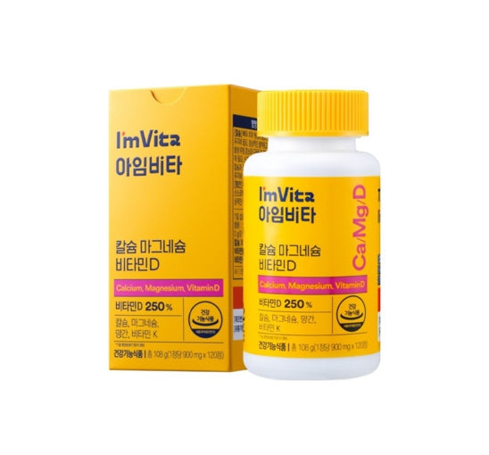 CHONGKUNDANG Healthcare I'm Vita Calcium, Magnesium, Vitamin D 120 Tablets from Korea