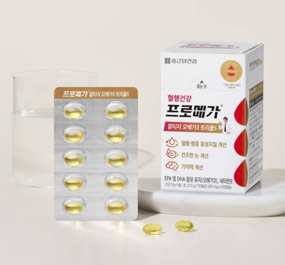 3 x CHONGKUNDANG Healthcare Promega rTG Omega3 TripleS, 60 Capsules from Korea