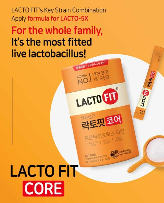 2 x CHONGKUNDANG LACTO FIT Probiotics Core 60 Sticks from Korea