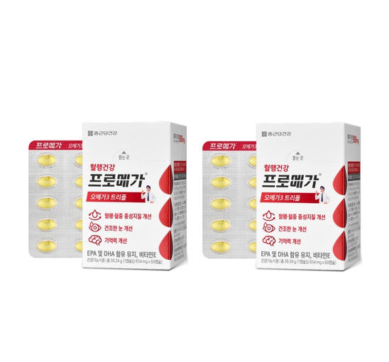 2 x CHONGKUNDANG Healthcare Promega Omega 3 Triple, 60 Capsules from Korea