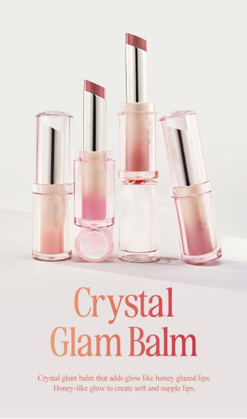 CLIO Crystal Glam Balm 3.2g, 4 Colour Options from Korea