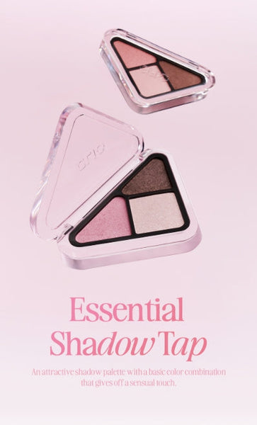 2 x CLIO Essential Shadow Tap, 3-Colour Eyeshadow Palette, 5 Options from Korea